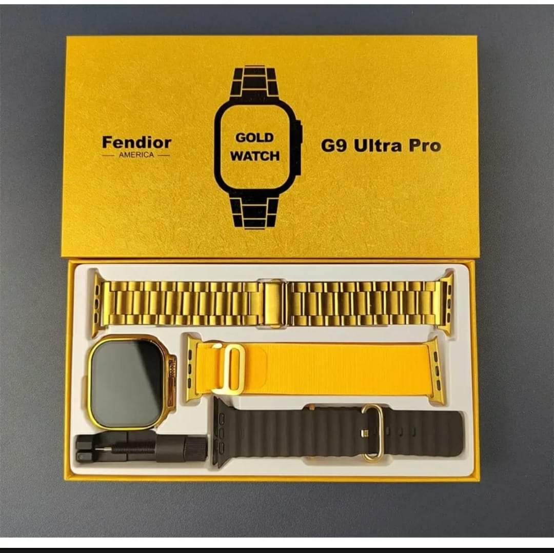 Gold Edition প্রিমিয়াম স্মার্ট ওয়াচ - G9 Ultra Pro Max Color Life Time guarantee🥇