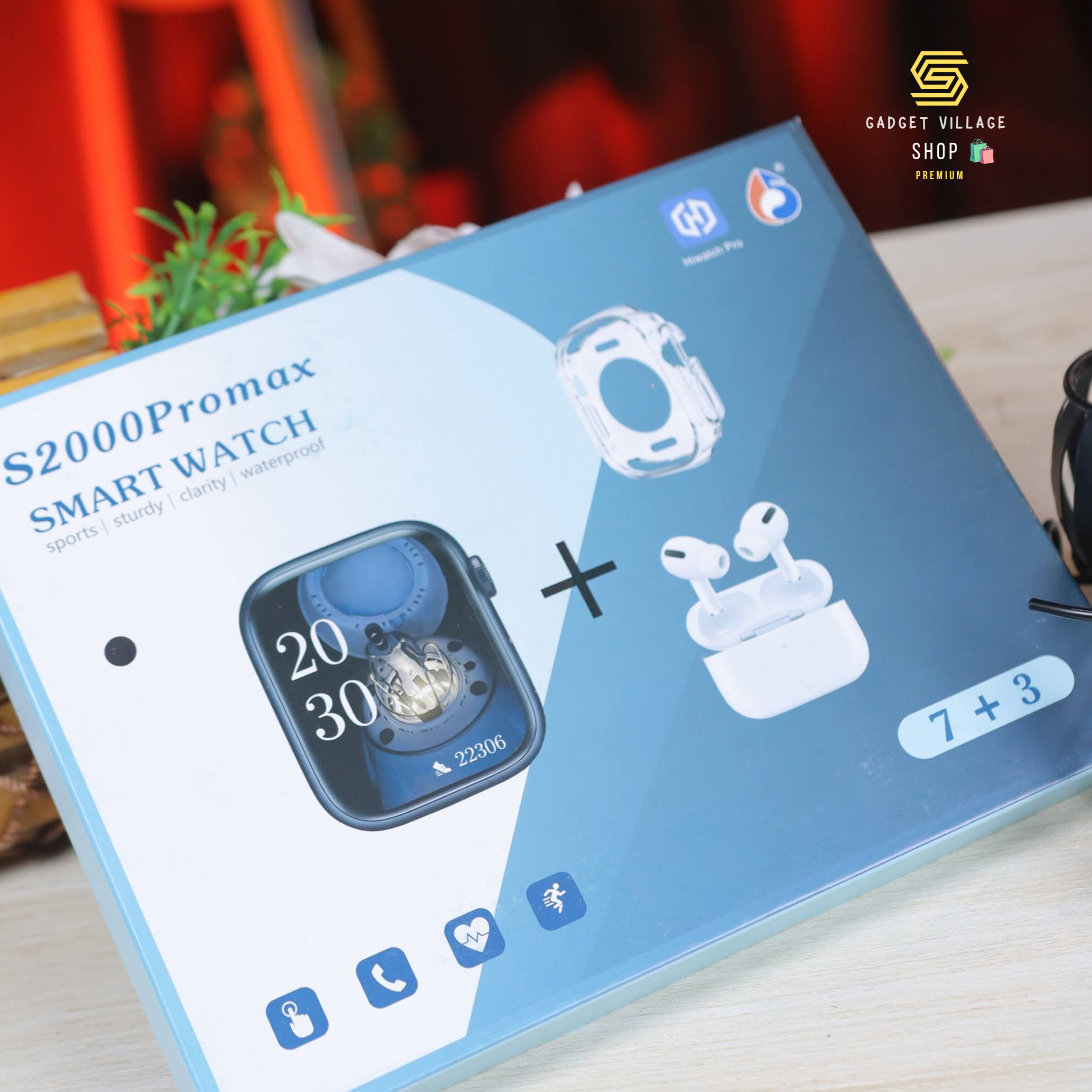 S2000 PRO MAX SMART WATCH (প্রিমিয়াম ডিজাইনের ৭ টা বেল্ট সাথে এয়ারপডস ওয়াচ কভার ফ্রী)